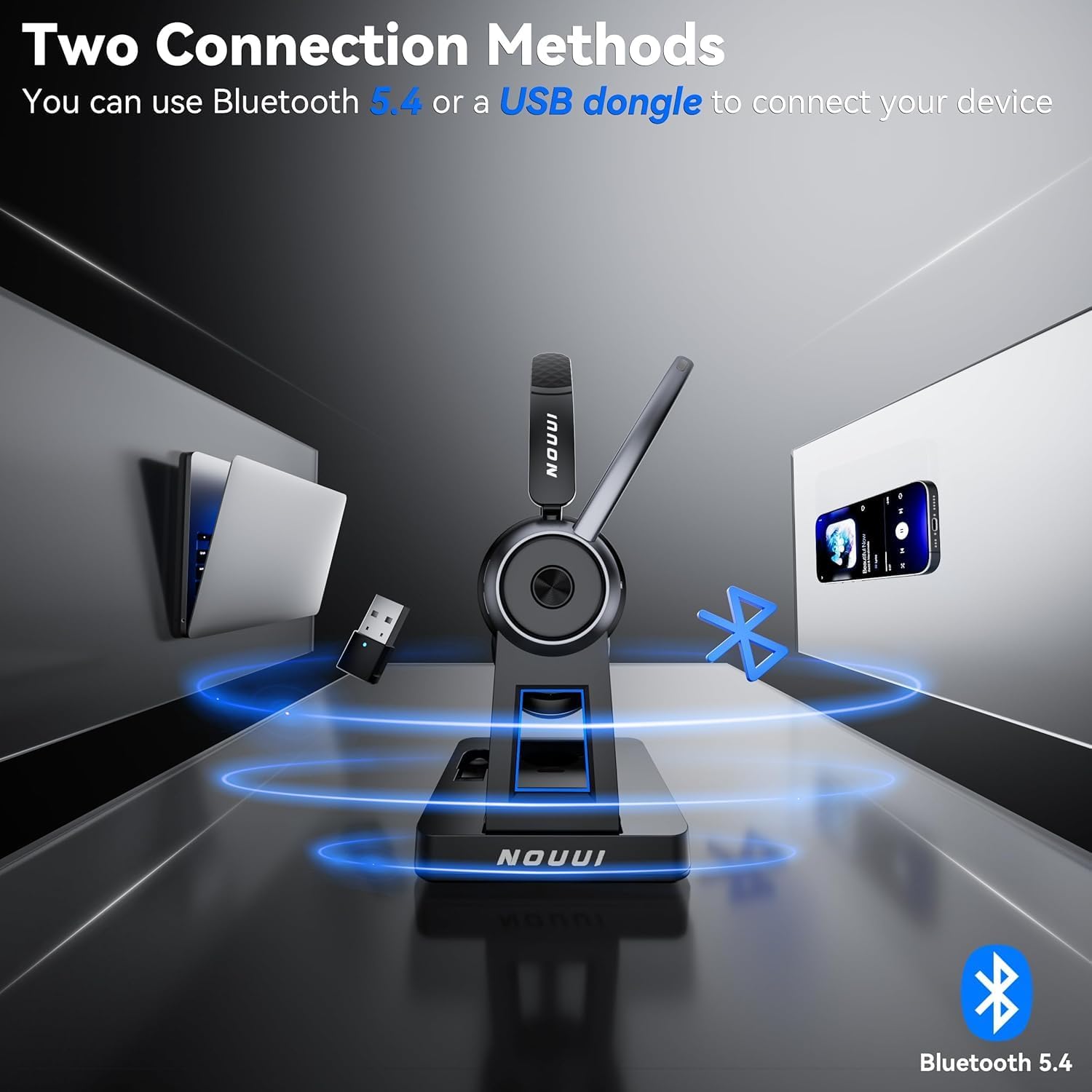 Wireless Headset with Mic for  - Noise Cancelling Headphone avis et prix