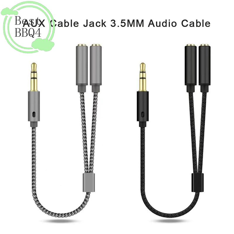 (BBQ4)AUX Cable Jack 3.5MM Aud - Earphone Splitter Jack avis et prix