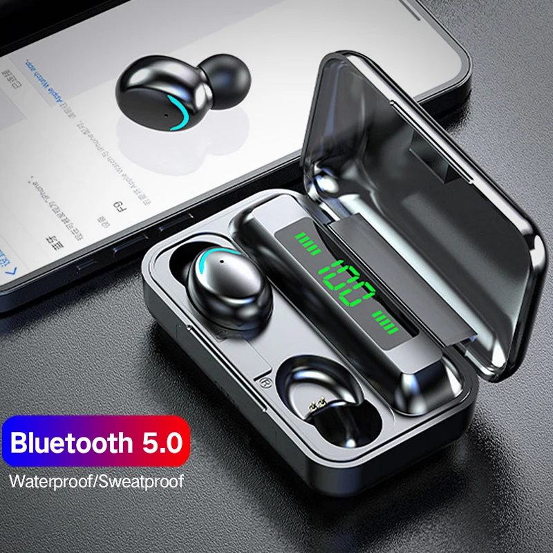 F9 Wireless Headphone TWS Blue - Wireless Earbuds Tws avis et prix