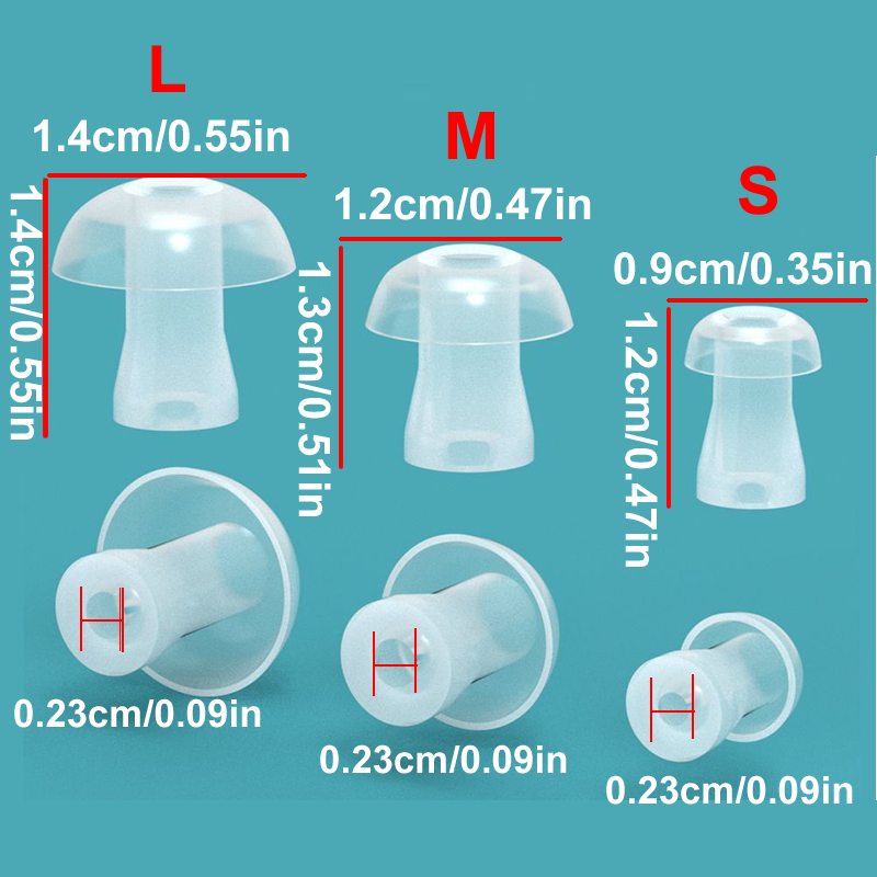 100pcs  Ear Cap Cushion for He - Silicone Ear Tip Replacement avis et prix