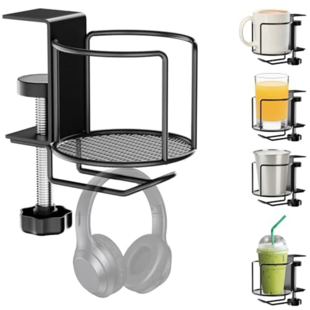 2-in-1 Adjustable Desk Cup Hol - Headphone Stand Desk avis et prix