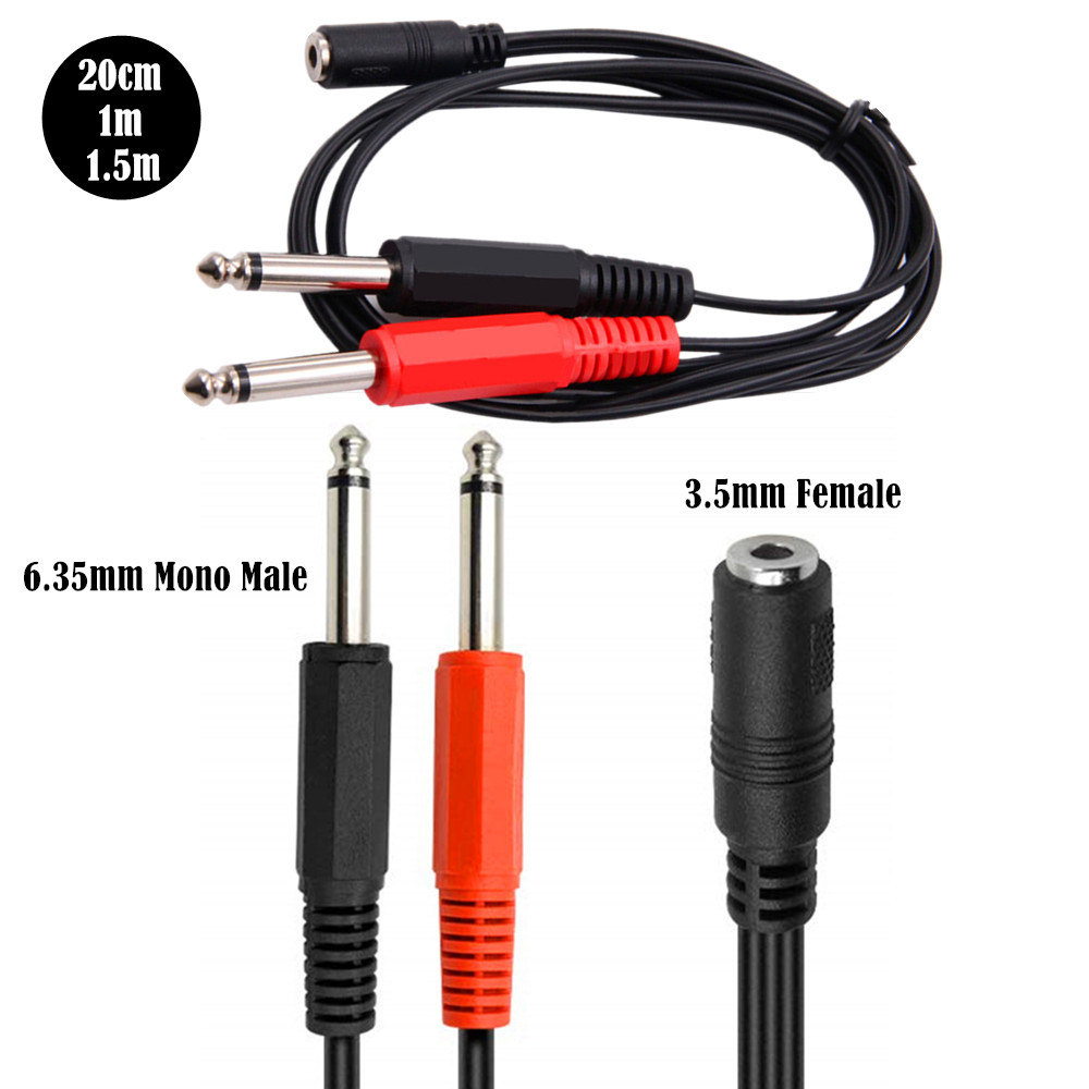 6.35 Mm Male To 2 6.35 Mm 3.5m - Audio Splitter Y avis et prix