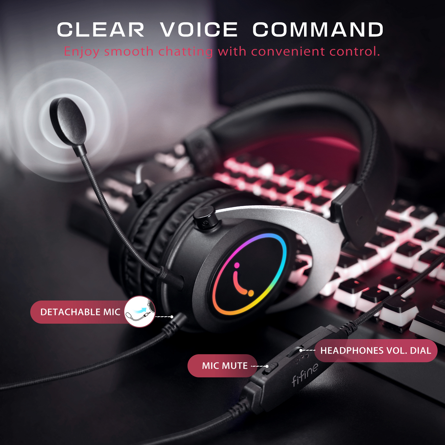 FIFINE Gaming Headpset with Dy - Gaming Headset Rgb avis et prix