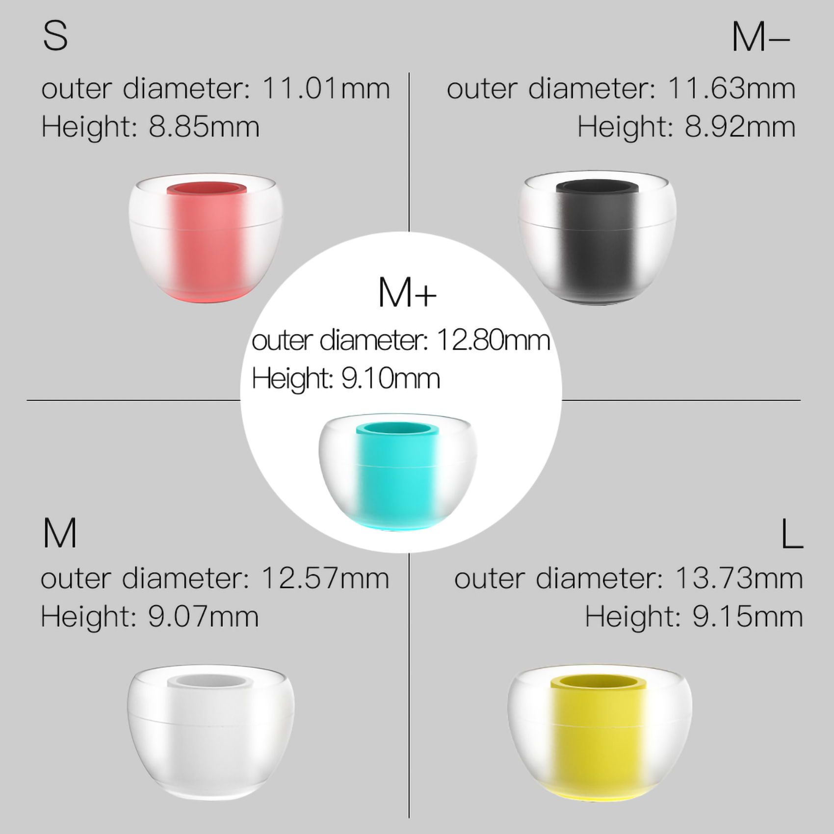 SIWRE 07 Silicone Eartips for  - In Ear Monitor Iem avis et prix