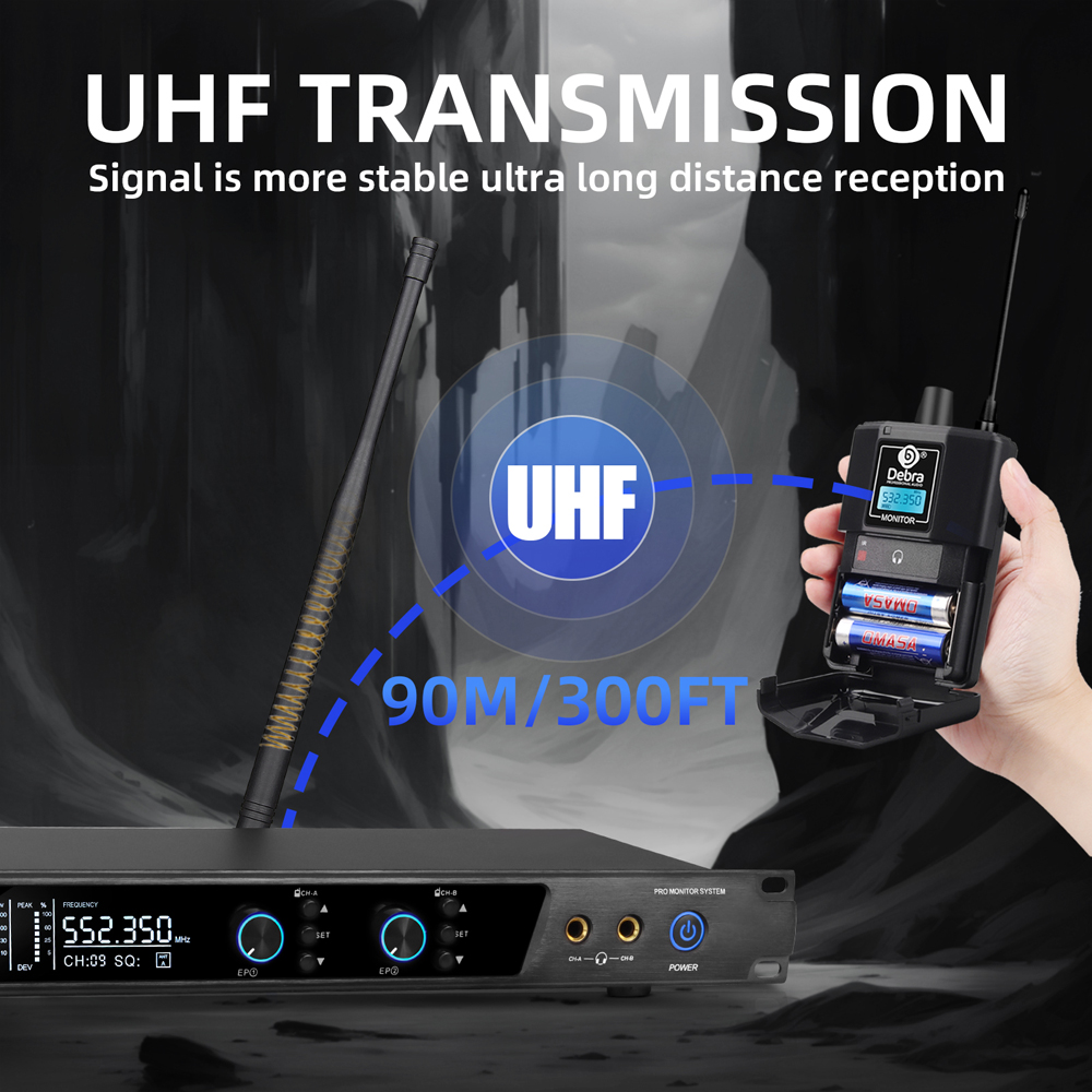 Debra UHF IEM ER-202 Wireless  - In Ear Monitor Iem avis et prix