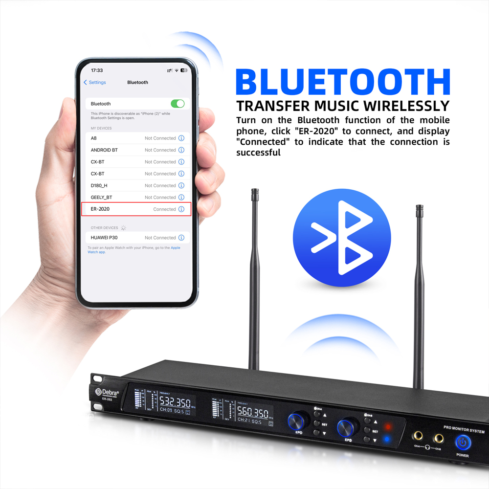 Debra UHF IEM ER-202 Wireless  - In Ear Monitor Iem avis et prix