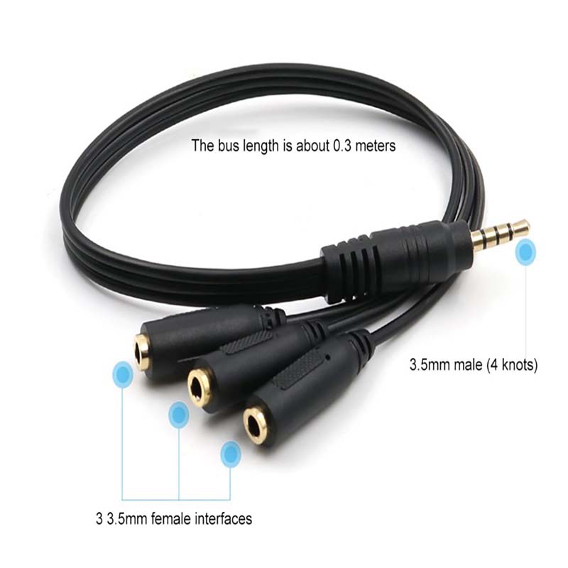 【C】3.5mm 3-Way Port Aux Audio  - Earphone Splitter Jack avis et prix