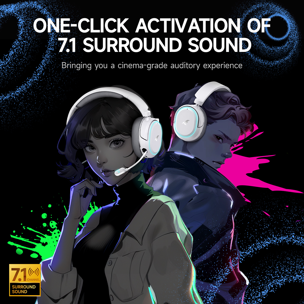 Picun G2 2.4GHz Bluetooth Wire - Gaming Headset Rgb avis et prix