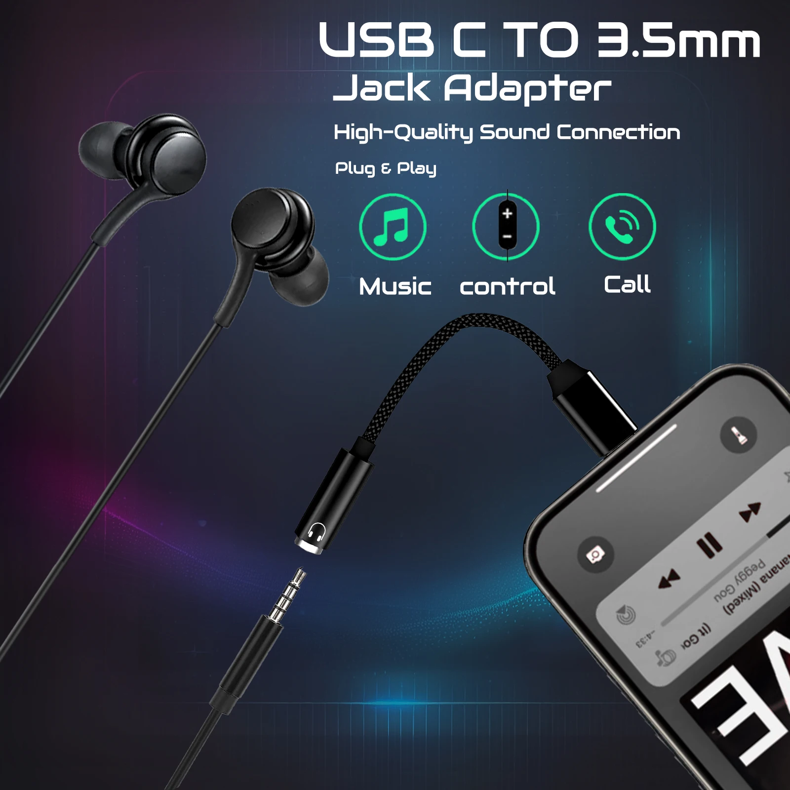 USB Type C 3.5 Jack Adapter US - Cable Extension 3.5 avis et prix