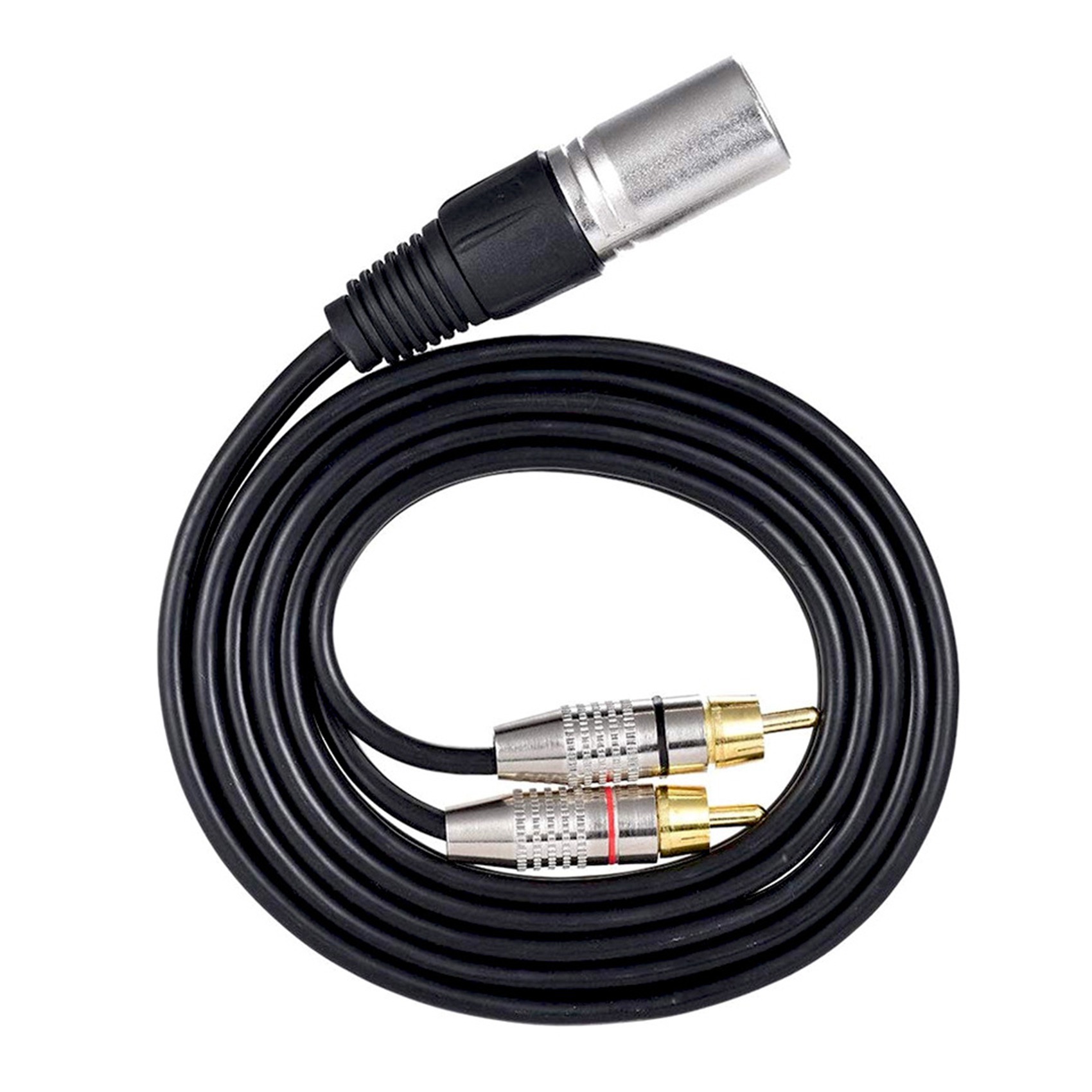 1 XLR Male to 2 RCA Male Plug  - Audio Splitter Y avis et prix