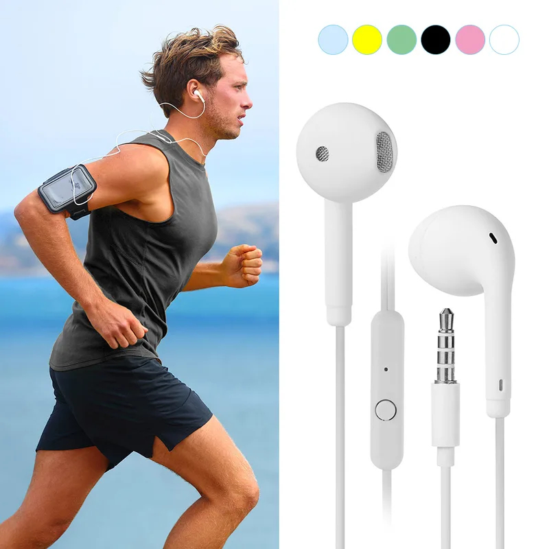 1/2/3/4Pcs Universal 3.5mm Ste - Wired Earphone Mic avis et prix