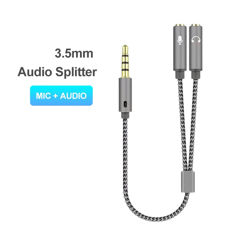 Headset splitter 3.5mm audio m - Earphone Splitter Jack avis et prix