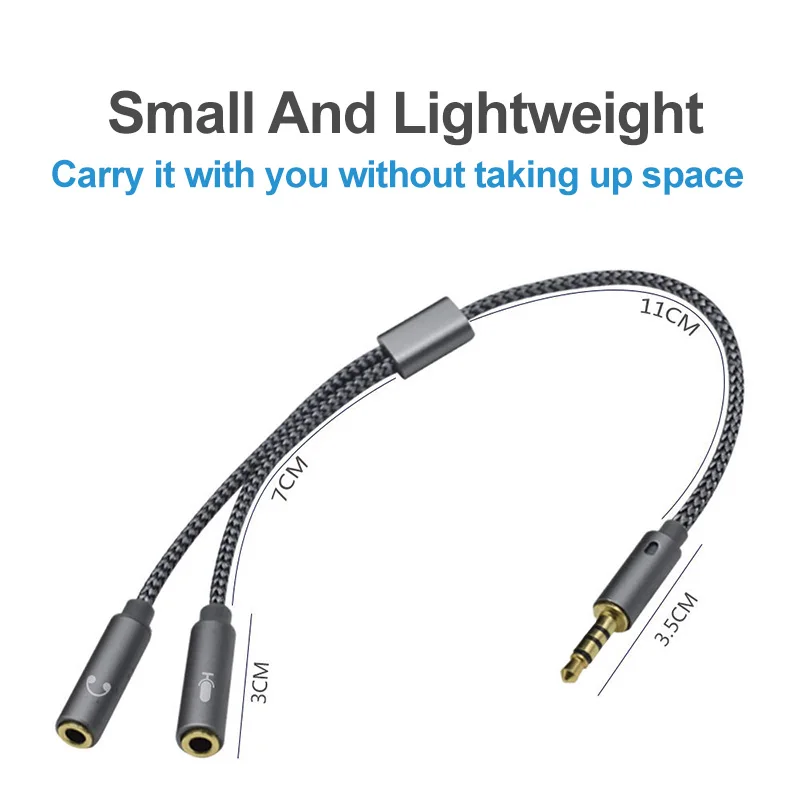 Headset splitter 3.5mm audio m - Earphone Splitter Jack avis et prix