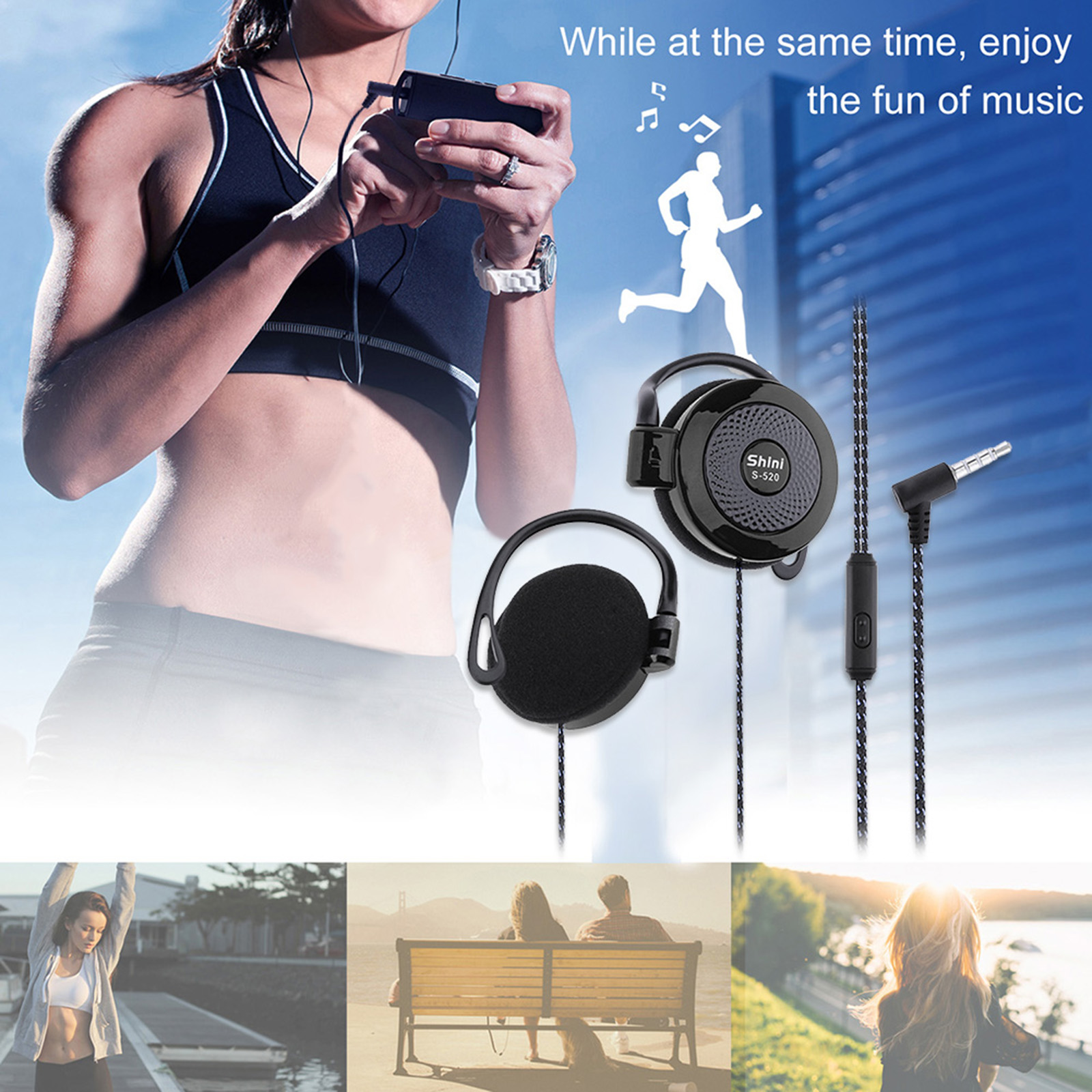 【Sale】3.5mm Wired Headset Ear  - Sports Earphone Hook avis et prix