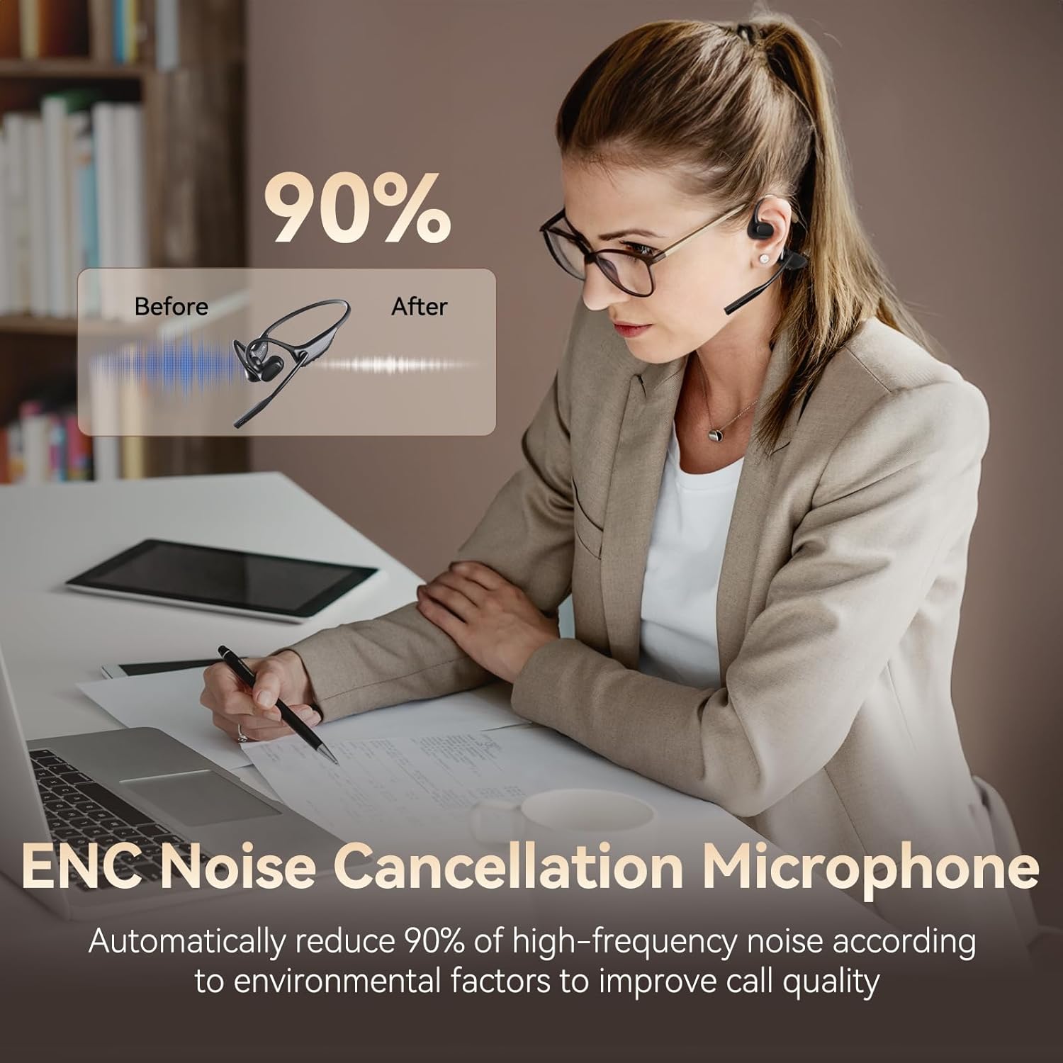 Open Ear Headphones with AI No - Noise Cancelling Headphone avis et prix