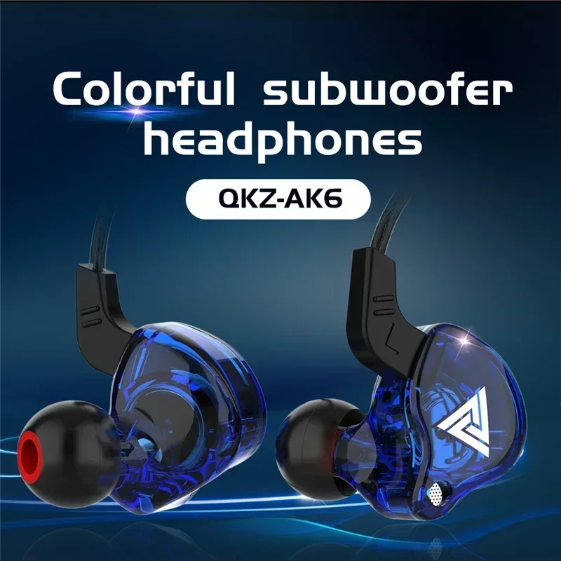 NEW QKZ AK6 Copper Driver HiFi - Wired Earphone Mic avis et prix
