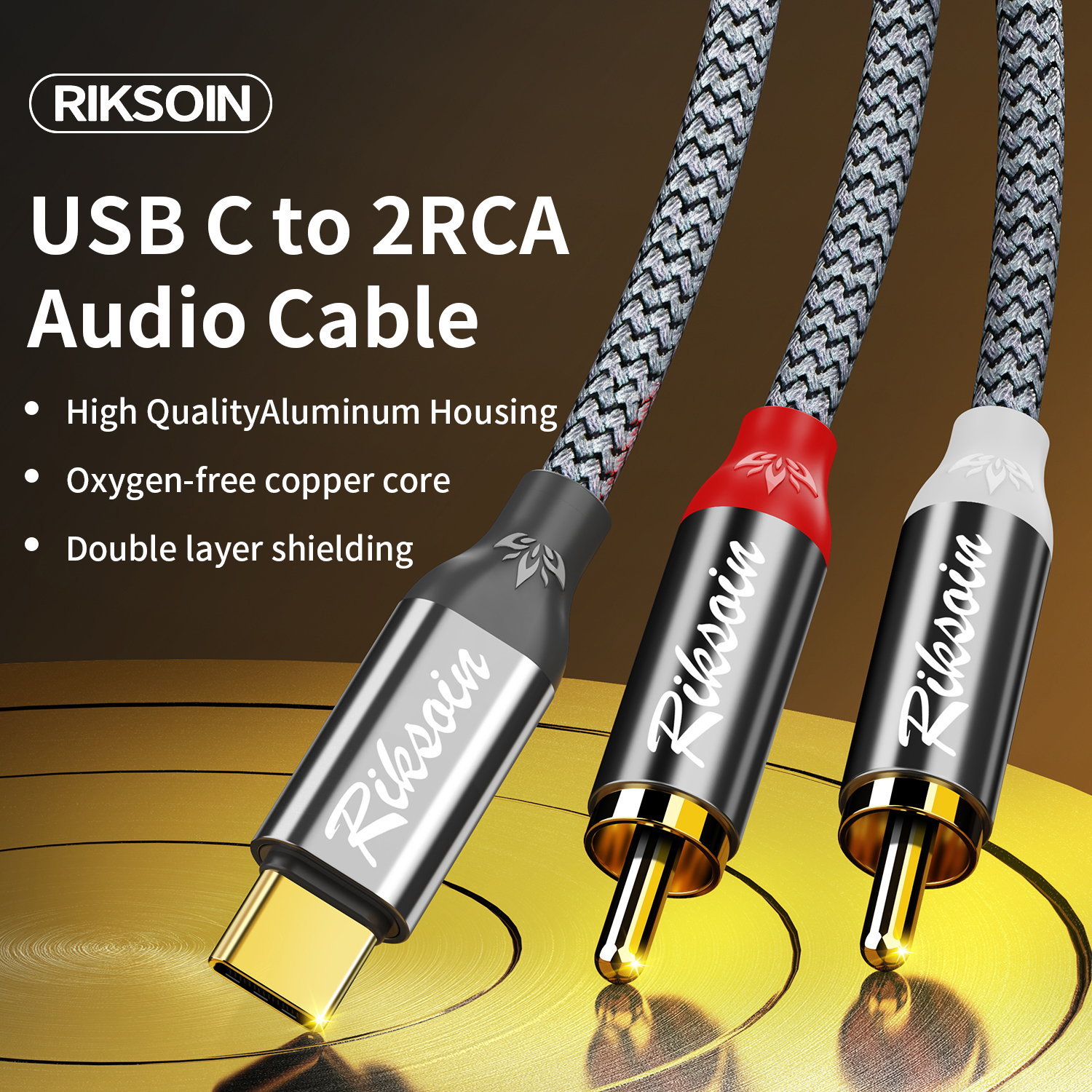 USB C to 2RCA Stereo Cable Y S - Audio Splitter Y avis et prix