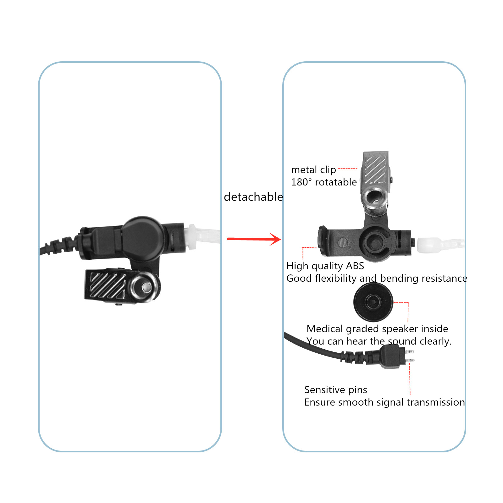 Earpiece Surveillance Kit, Wal - Wired Earphone Mic avis et prix