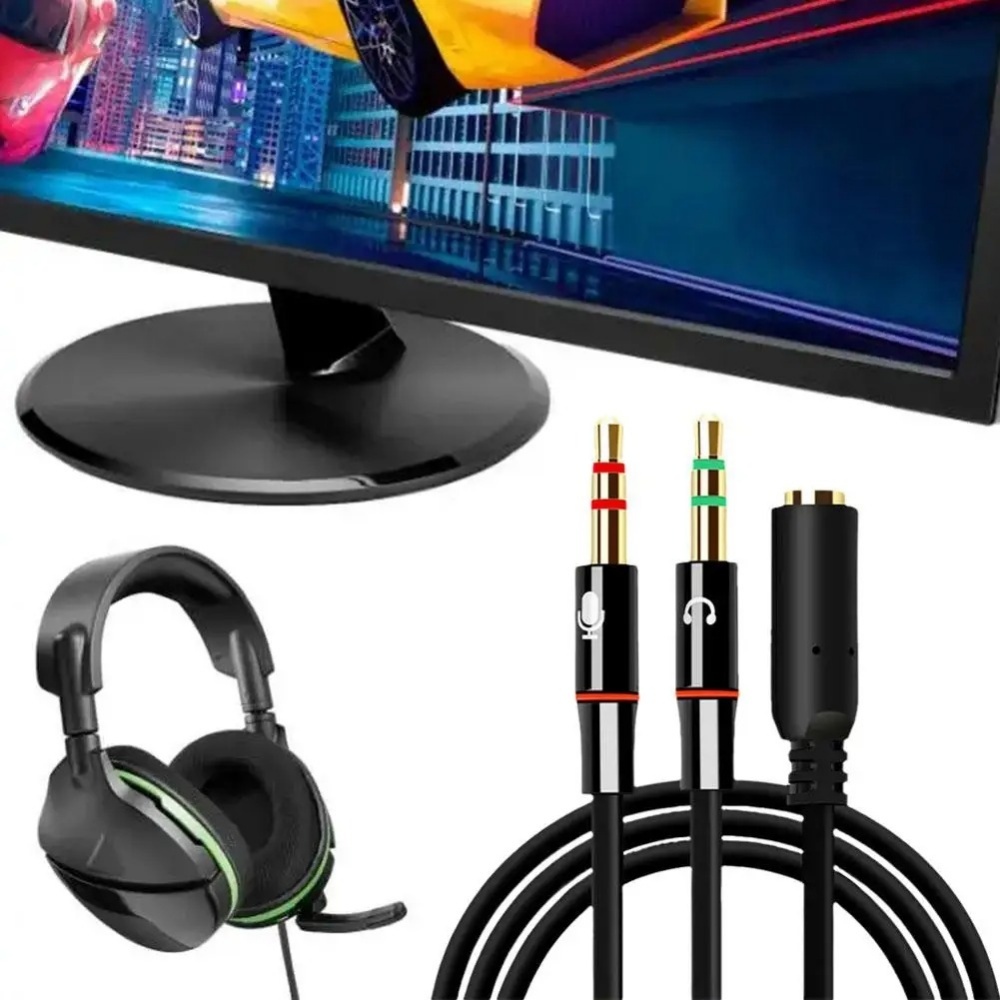 3.5mm Headphone Microphone Aud - Audio Splitter Y avis et prix
