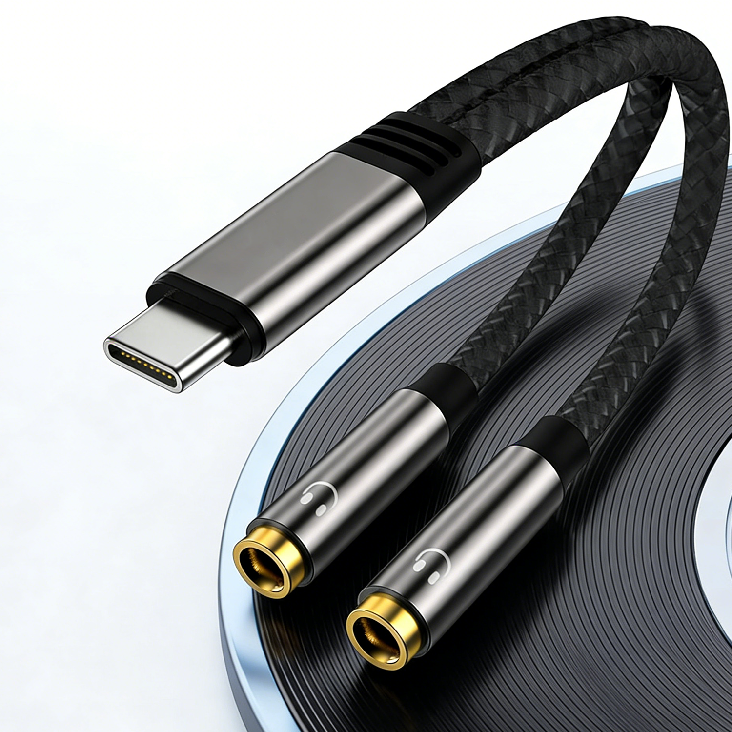 USB C To Dual 3.5mm Female Hea - Earphone Splitter Jack avis et prix
