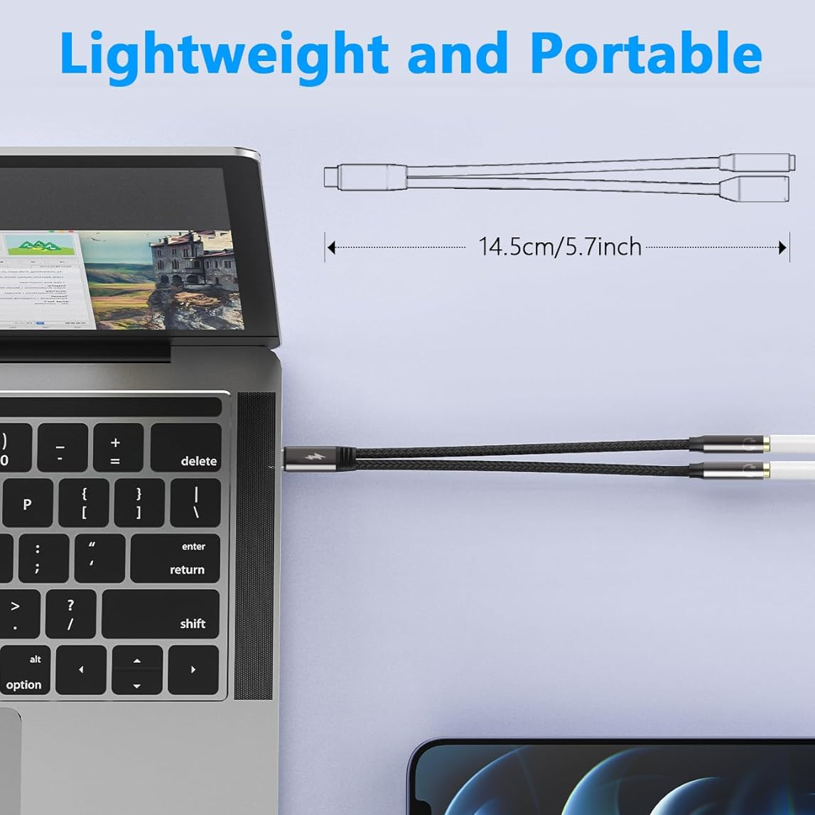 USB C To Dual 3.5mm Female Hea - Earphone Splitter Jack avis et prix