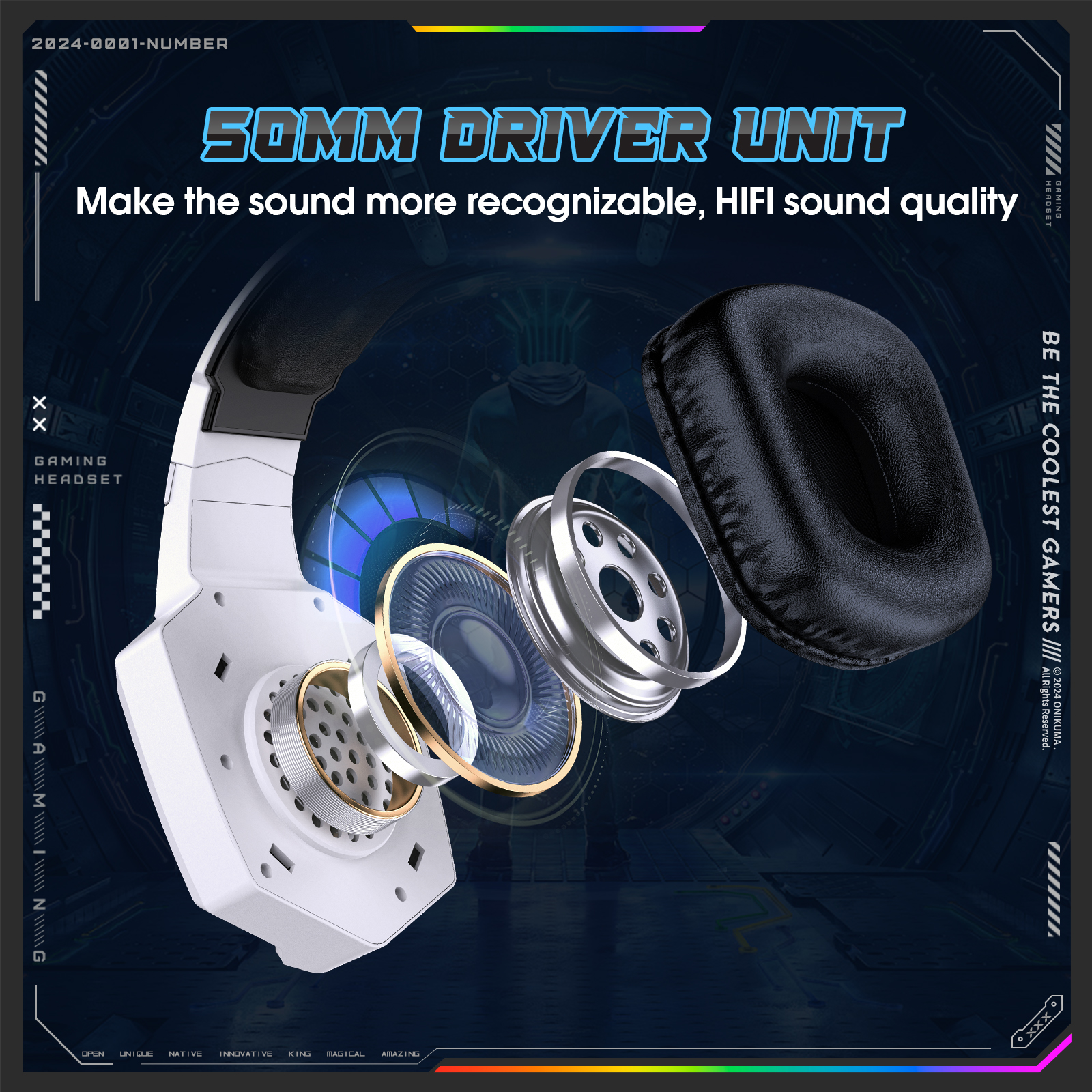 ONIKUMA 2.4GHz Wireless Gaming - Gaming Headset Rgb avis et prix