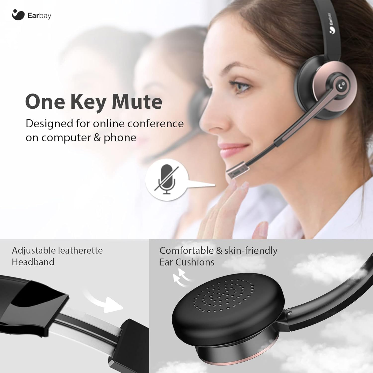Wireless Headset with Mic, Noi - Noise Cancelling Headphone avis et prix