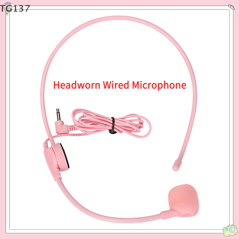 1Pcs 3.5MM Pink Headworn Wired - Wired Earphone Mic avis et prix