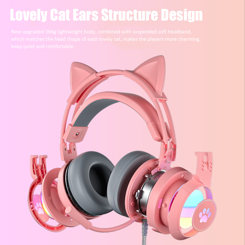 Cute Cat Ear Gaming Headphones - Gaming Headset Rgb avis et prix