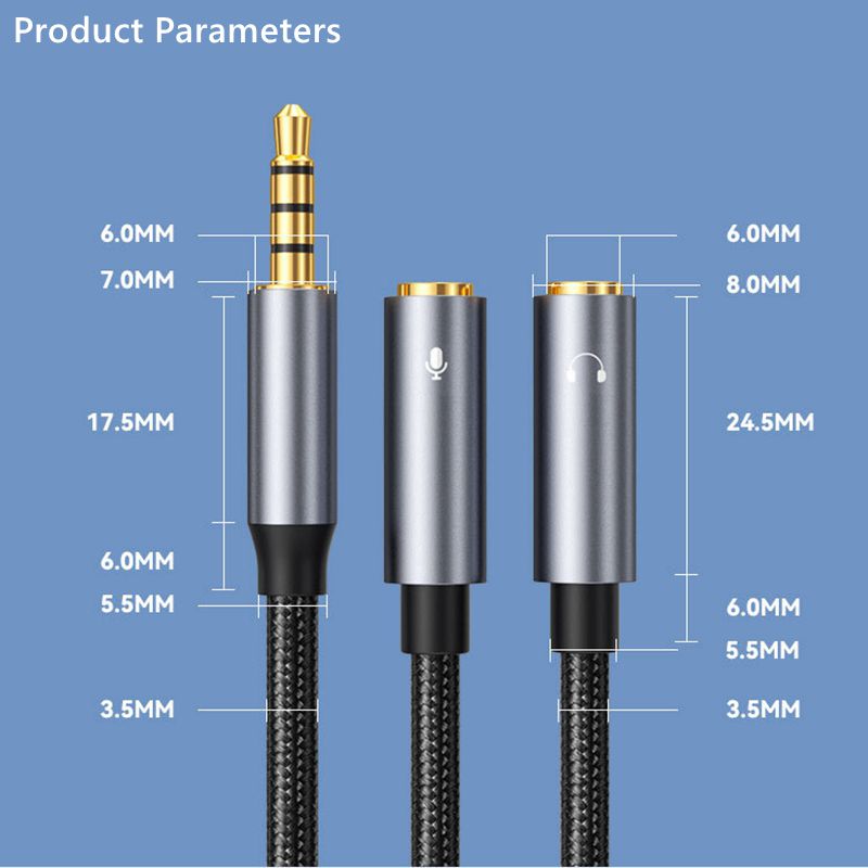 3.5mm Jack Aux Audio Cable Mal - Earphone Splitter Jack avis et prix