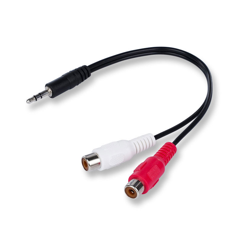 3.5 Jack Male to 2RCA 2AV Fema - Earphone Splitter Jack avis et prix
