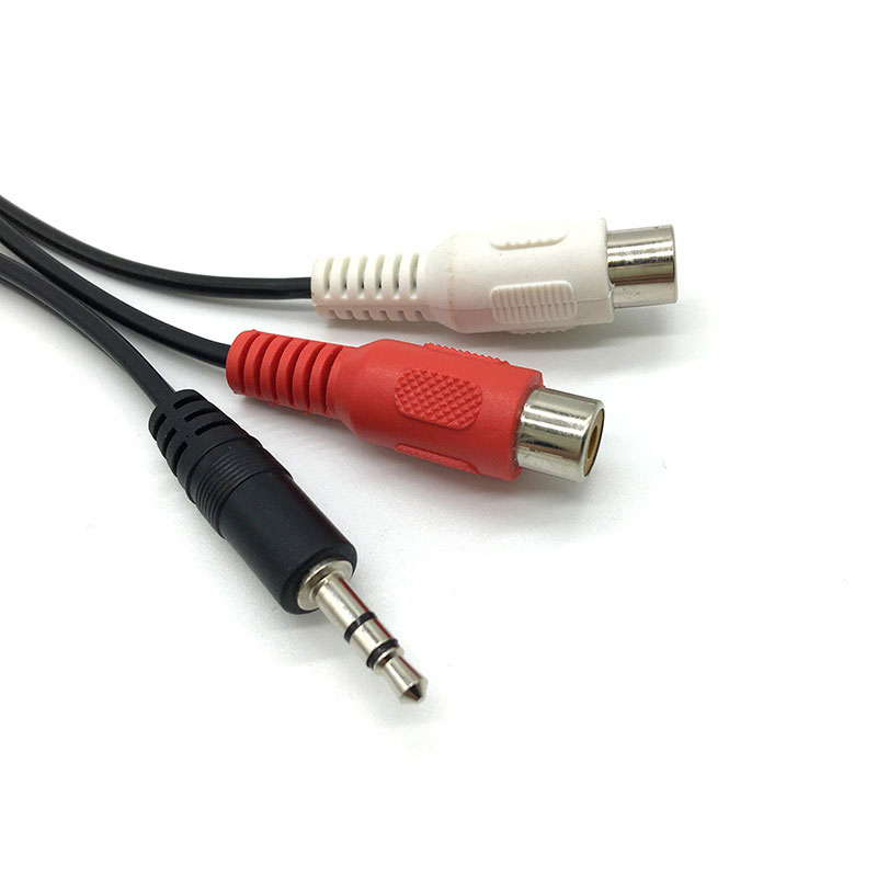 3.5 Jack Male to 2RCA 2AV Fema - Earphone Splitter Jack avis et prix