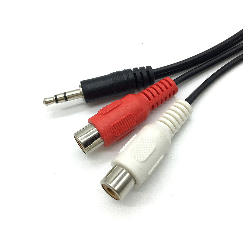 3.5 Jack Male to 2RCA 2AV Fema - Earphone Splitter Jack avis et prix