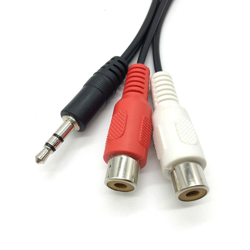 3.5 Jack Male to 2RCA 2AV Fema - Earphone Splitter Jack avis et prix