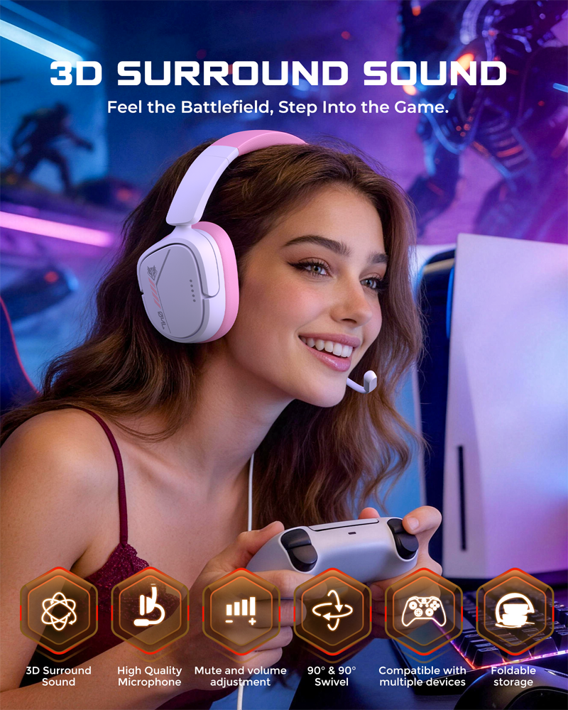 NUBWO HG04L Gaming Headset for - Gaming Headset Rgb avis et prix